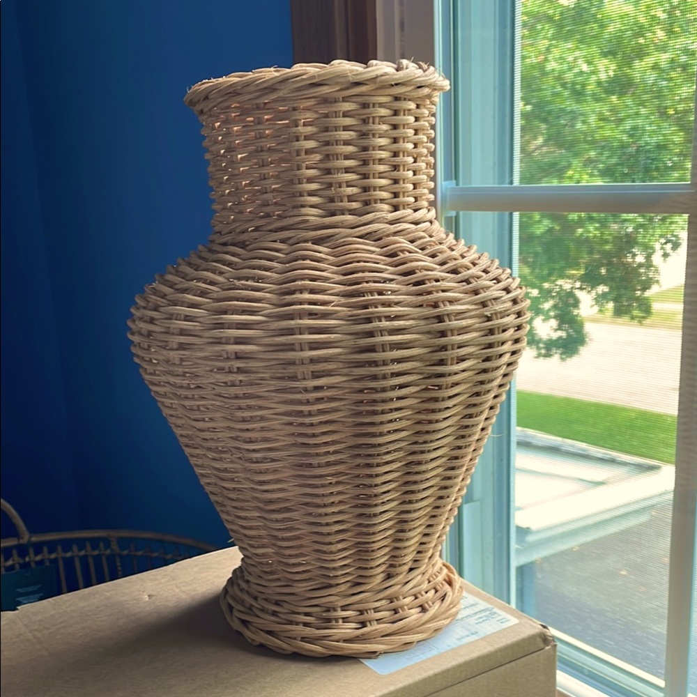 Shea McGee rattan vase